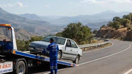 یدک کش در آذربایجان غربی برای حمل خودروهای خراب